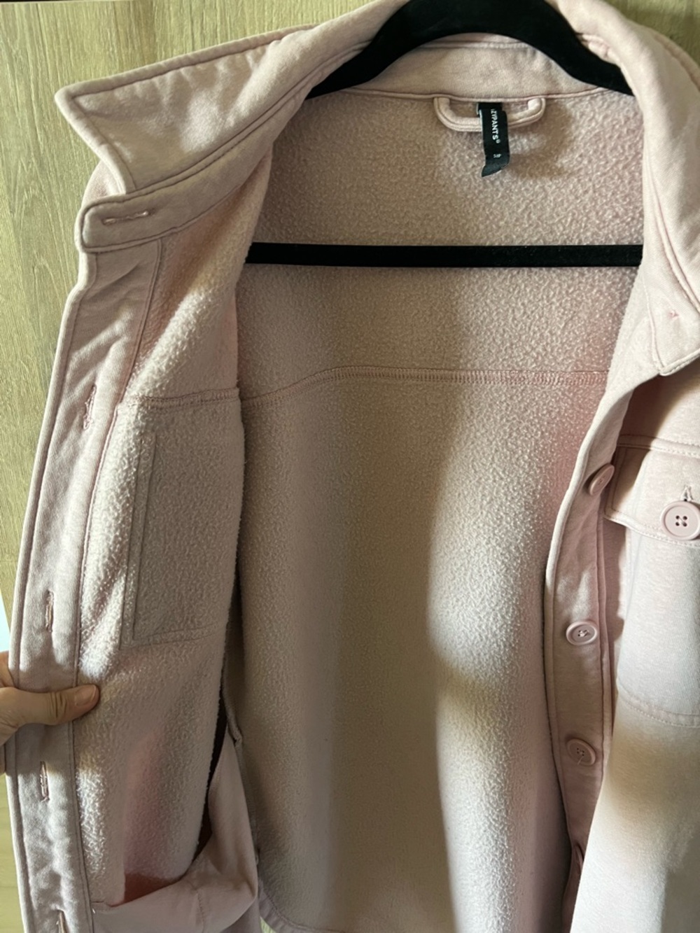 Lazypants Fleece Shacket in Rose - Picture 13 of 13
